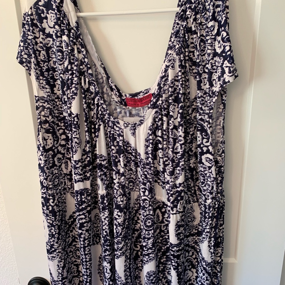 Melissa Masse Maxi Dress - blue paisley 3x